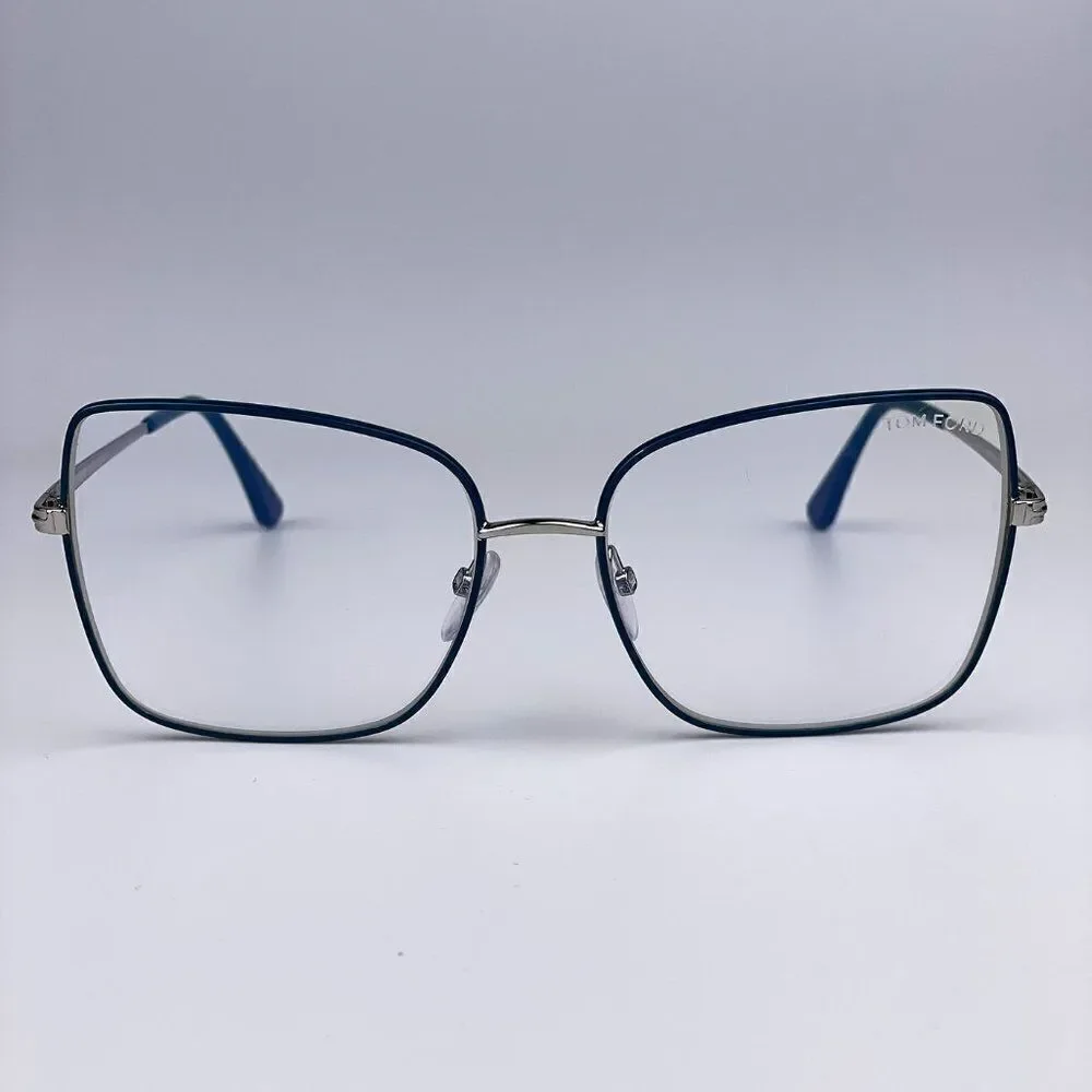 SALE! NEW TOM FORD FT5613-B 098 Butterfly Blue Block Metal Women Eyeglasses